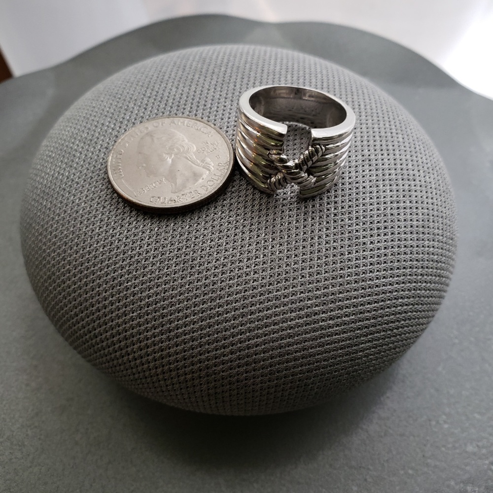 Nice Sterling Silver Cable Ring - image 3